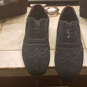 Mens blue suede shoes